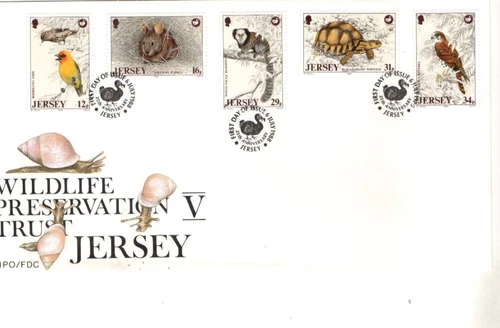 1988 JERSEY - WILDLIFE PRESERVATION TRUST V FDC FROM COLLECTION K29