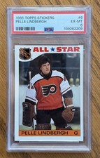 1985 ‘Pelle Lindbergh’ Topps Stickers #6 Phila. Flyers PSA 6! NICE!