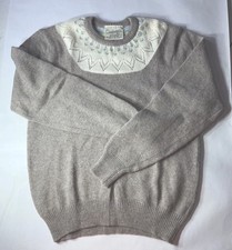 Vtg Edinburgh Woollen Mills Shetland 60 Lambswool Sweater Scotland Sz 34 Small
