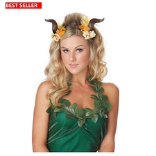 Fairy Horns Women's Woodland Brown Adult Costume Accessories Headpiece Standard