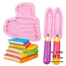 Back to School Silicone Molds,Pencil and Book Mold Pencil Molding Kit Silicone