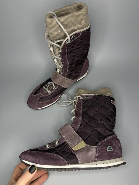 Women Clarks Boots Purple 38