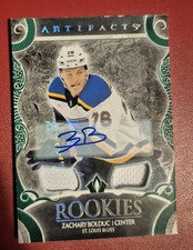 2024-25 Artifacts - Zachary Bolduc - Rookies Emerald Auto Materials /45