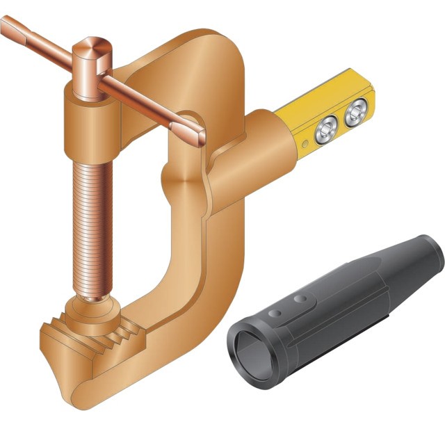 Lenco 2071 Ground Clamp 600A 3/0-4/0 Copper Coated Steel MIG Welding