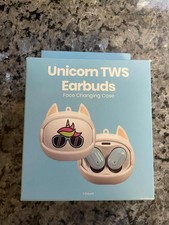 WIreless Earbuds Unicorn With Face Changing Charging Case 5 Hour Play NIB