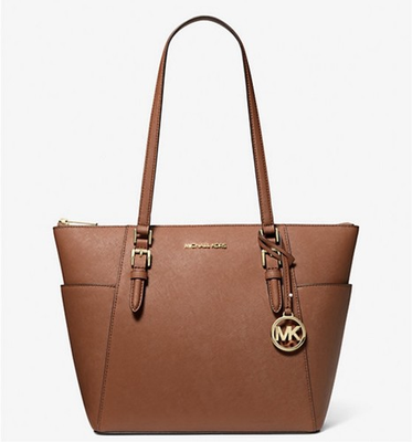 #ad #ad MICHAEL KORS Charlotte Large Saffiano Leather Top Zip Tote Bag $89.00