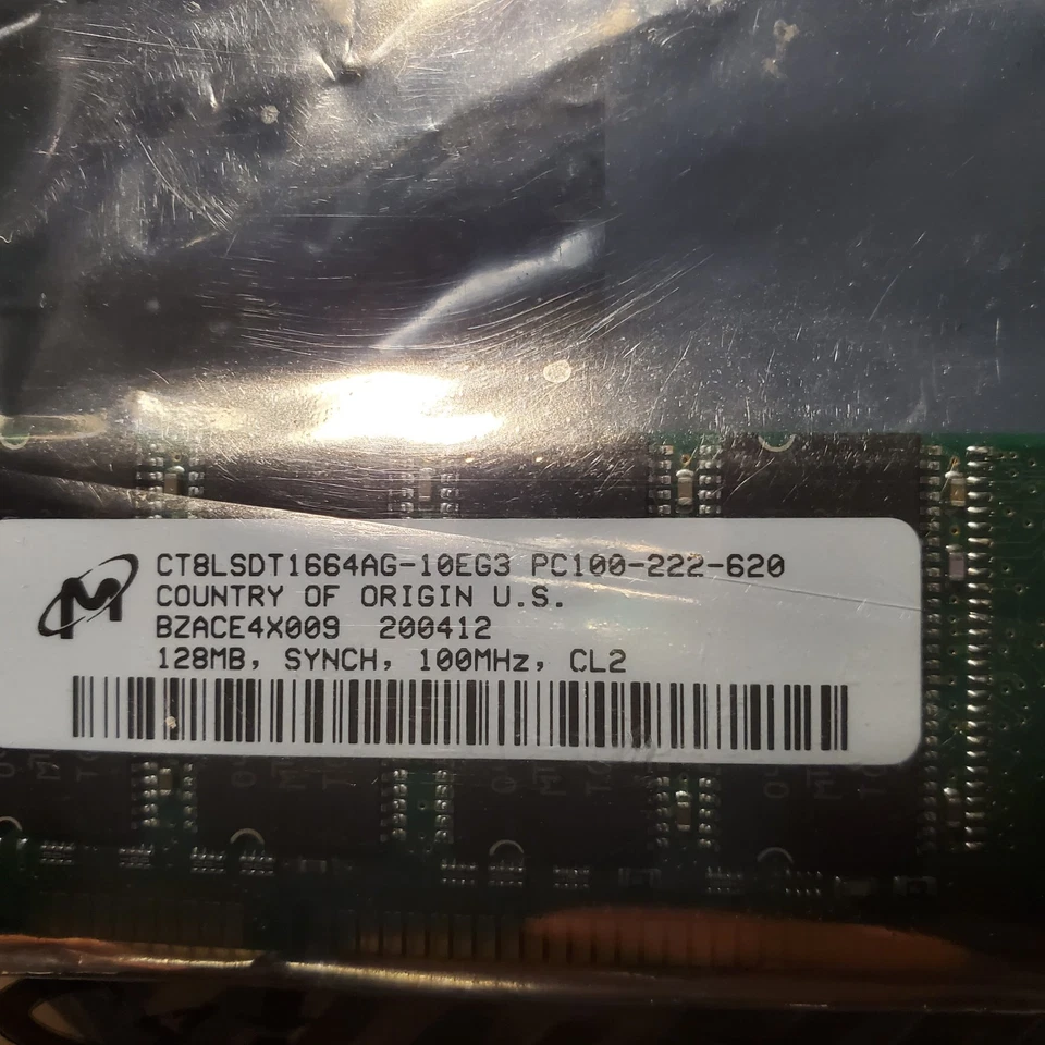 New Sealed CT16M64S4D8E.8LT1 128MB PC100 100MHz Non-ECC 168-pin Memory RAM  - Image 3 of 4