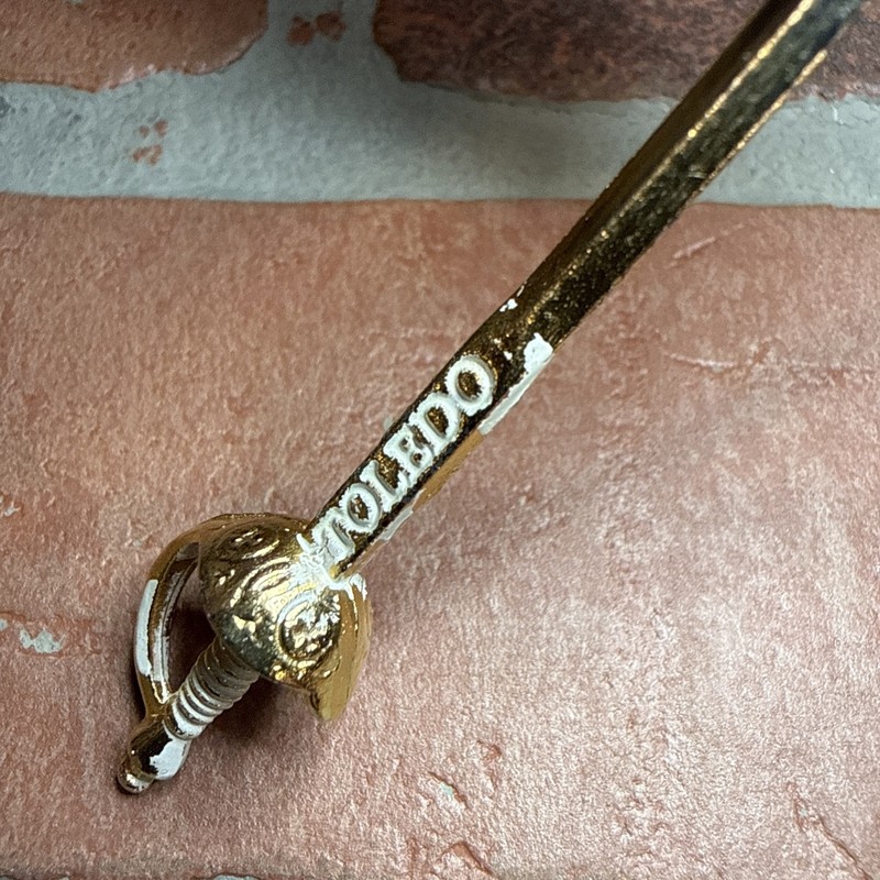 Vintage 3.75” Mini Toledo Sword Ornate Letter Opener