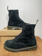 Dr. Martens Docs DM’s 1460 Black Soft Buck  Leather Boots 21466  UK 5 EU 38 VGC