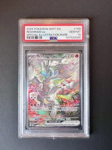 PSA 10 Reshiram EX 166/086 Wht En White Flare Special Illustration POKEMON TCG