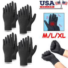 Copper Arthritis Compression Gloves Hand Support Pain Relief Joint Self Care