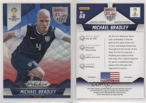 2014 Panini Prizm World Cup Blue & Red Wave Prizm Michael Bradley #68