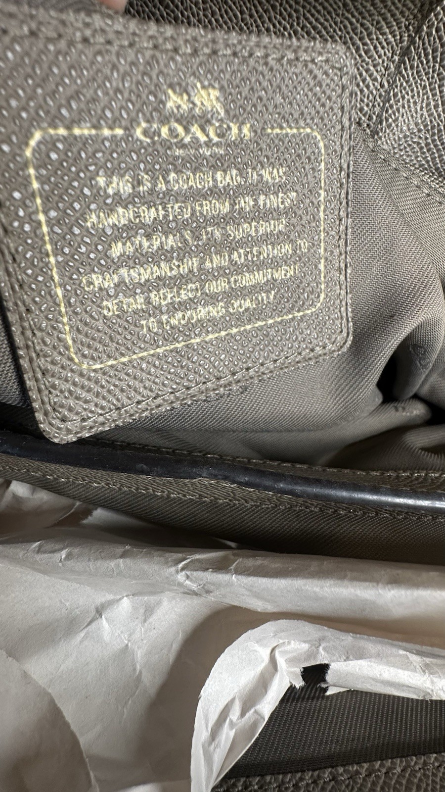 Authentic Coach Solid Gray Leather Crossbody Shou… - image 17