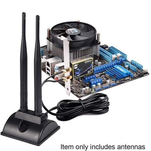 6dBi Dual Band 2.4GHZ 5GHz WiFi Wireless Antenna SMA Female Magnetic Base Cable - Picture 6 of 6
