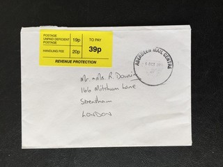 GB 2000 ABERDEEN MAIL CENTRE RUBBER PMK REV. PROT. DUE LABEL ON COVER LONDON