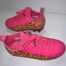 Tuyske Soccer Cleats Childs 13 Pink with Yellow Accents Good Reviews