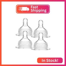 Matyz 4-Pack Silicone Replacement Nipple for Matyz Wide Neck Bottles, Variable F