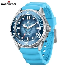 NORTH EDGE TRITON Solar Powered Dive Watch Quartz Watch Men 316L Stainless case
