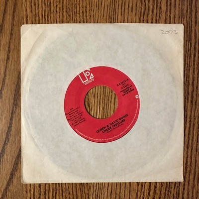 Queen & David Bowie   Under Pressure 7'' 1981 Elektra Rock Pop 45 RPM
