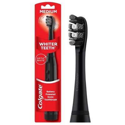  Optic White Adult Sonic Battery Operated Electric Toothbrush, Medium