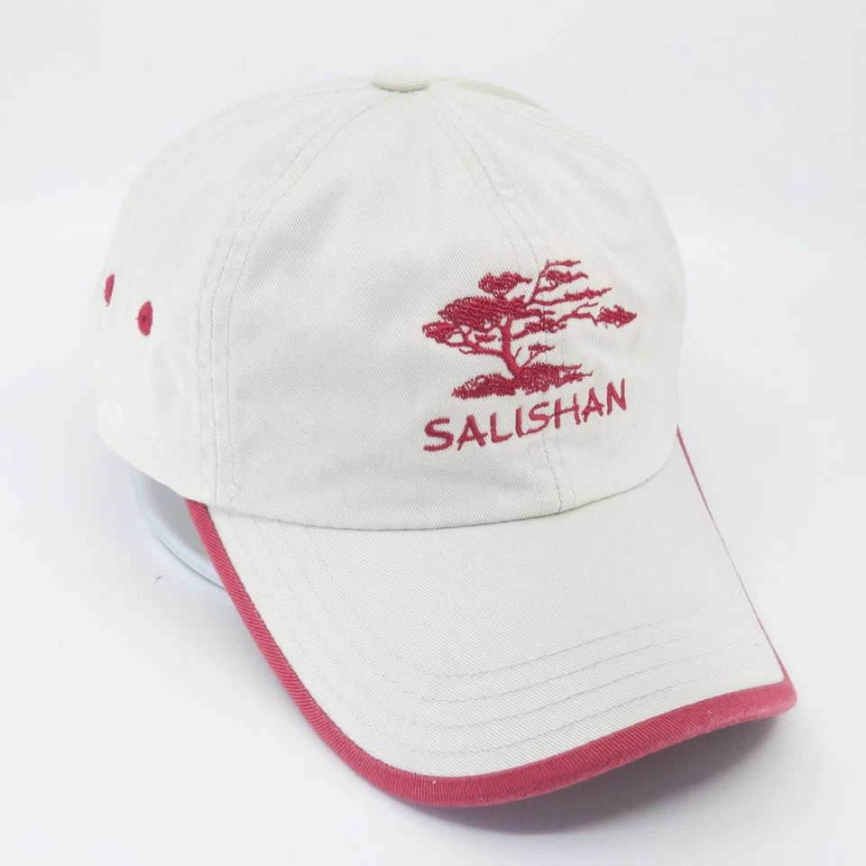 Sombrero Salishan Imperial Hombre Ajustable Blanco Rojo Bordado Árbol Foto 2 de 4