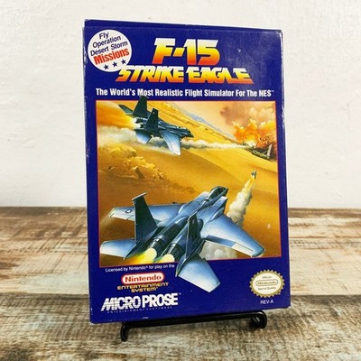 F-15 Strike Eagle (Nintendo NES) CIB Complete in Box w/ Manual, Inserts, Foam