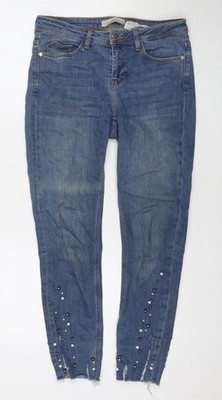 Skinny-Damenjeans UK Größe 10 Zara Regular Fit