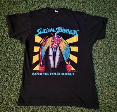 SUICIDAL TENDENCIES YOU CAN'T BRING ME DOWN TOUR 90s Send Me Your Money Shirt Vt