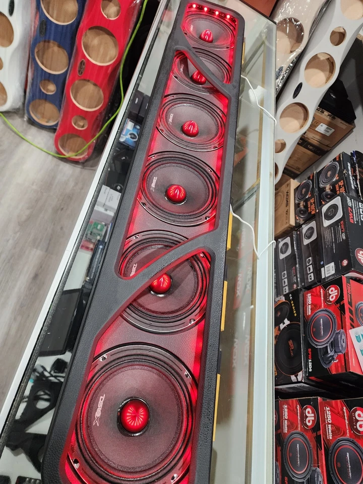 Universal Smart Leds 44.5 Sound Bar Pod 6x 6.5 Midrange (Wood and Fabric) New - Image 3 of 4