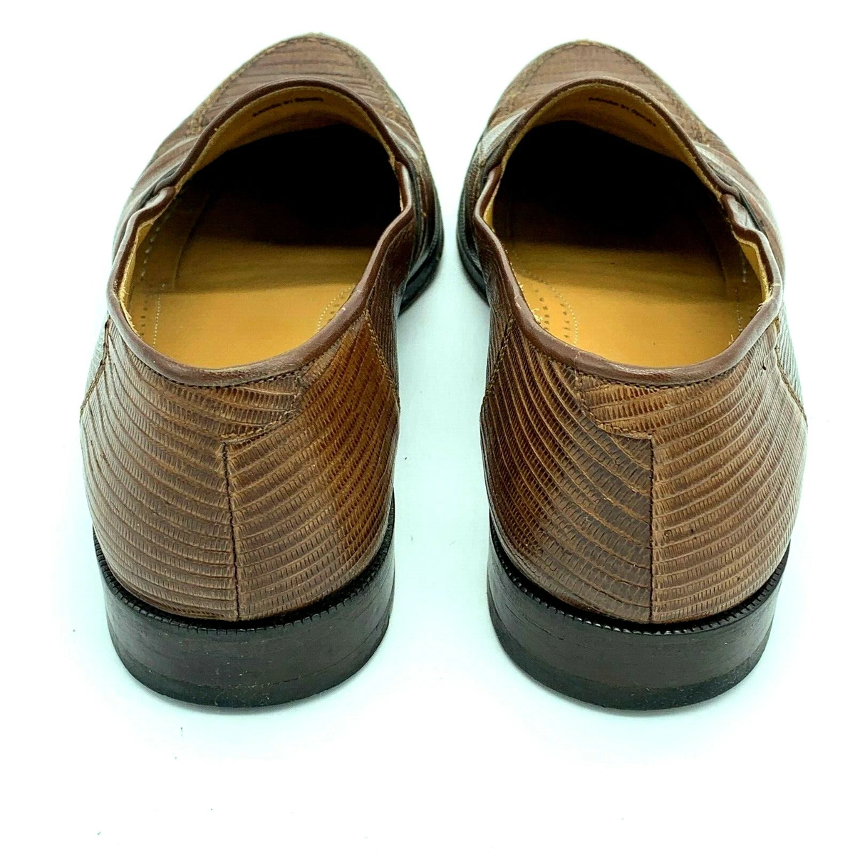 Magnanni Genuine Lizard Shoes Loafers Light Brown 8863 Spain  display picture 3