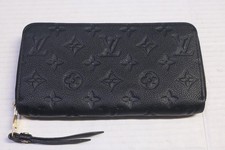 Louis Vuitton Black Monogram Empreinte Leather Zippy Wallet