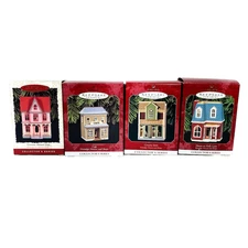Vintage Hallmark Ornaments Nostalgic Houses and Shops #13 to #16 of Set  1996-99
