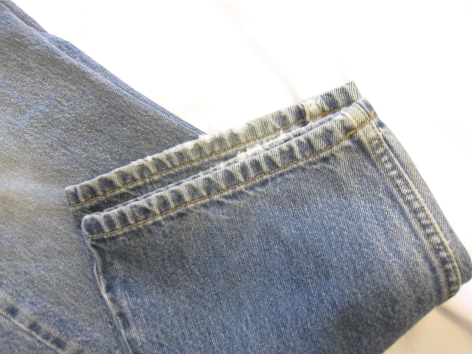 Y2K Distress Polo Jean Ralph Lauren Button Fly Button Denim Men Sz 36x32 (MP481) thumbnail 2