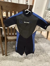 Bare Wetsuit Womens 14 Blue 2mm Shorty Scuba Diving Powerstretch Marine