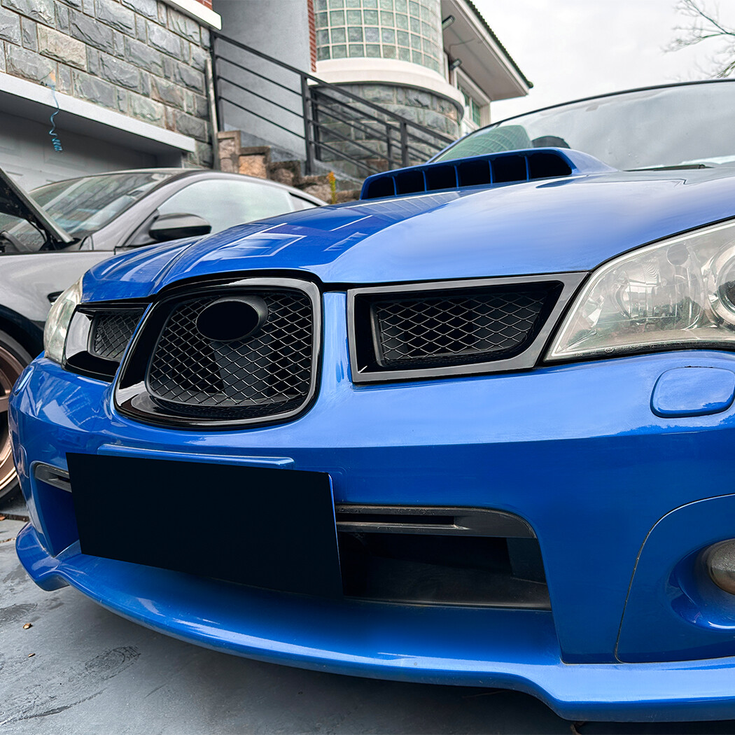 For Subaru Impreza WRX STI MK6 2006-07 Gloss Black Front Bumper