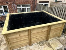 1020mm deep Raised 44mm Tanalised Log Wooden Timber Garden Koi Aquarium Pond Kit