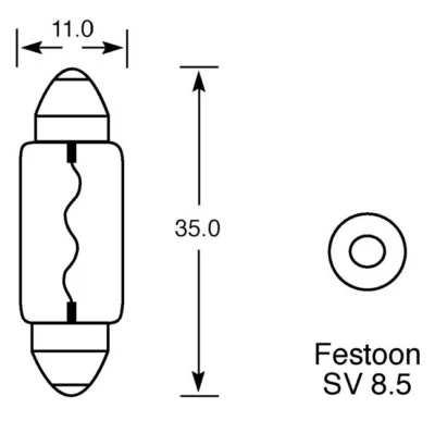 10 x Genuine LUCAS LLB239 C5W Festoon Bulbs - Image 1 of 2