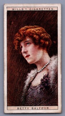 1928 Wills Cigarette Cards Cinema Stars 2nd Series #2 Betty Balfour