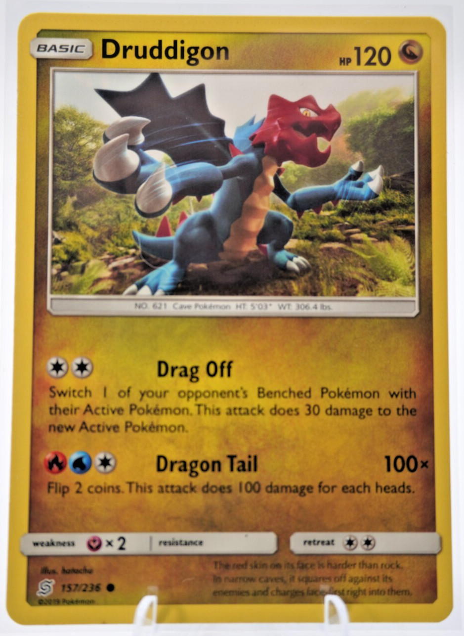Druddigon 157/236 Sun & Moon Unified Minds Common Pokemon Card 2019