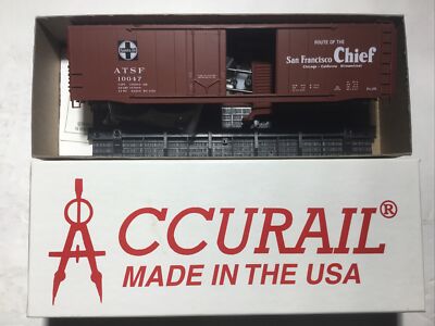 ACCURAIL HO Scale 50' Steel Combination Box Car Kit.  SANTE FE.  NIB NOS 10047