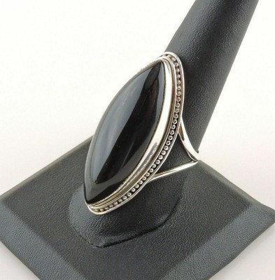 Men's Rng Wth Black Stone Oval Onyx 925 Slver - Etsy
