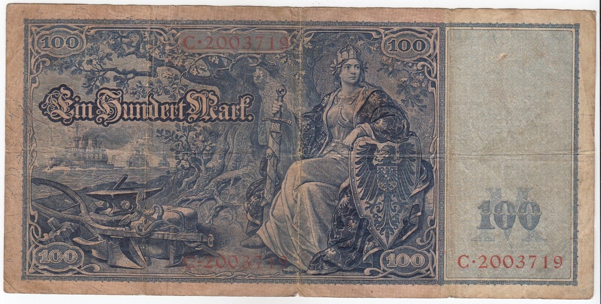 Germany, 100 Mark, 1909, P38, VF | eBay