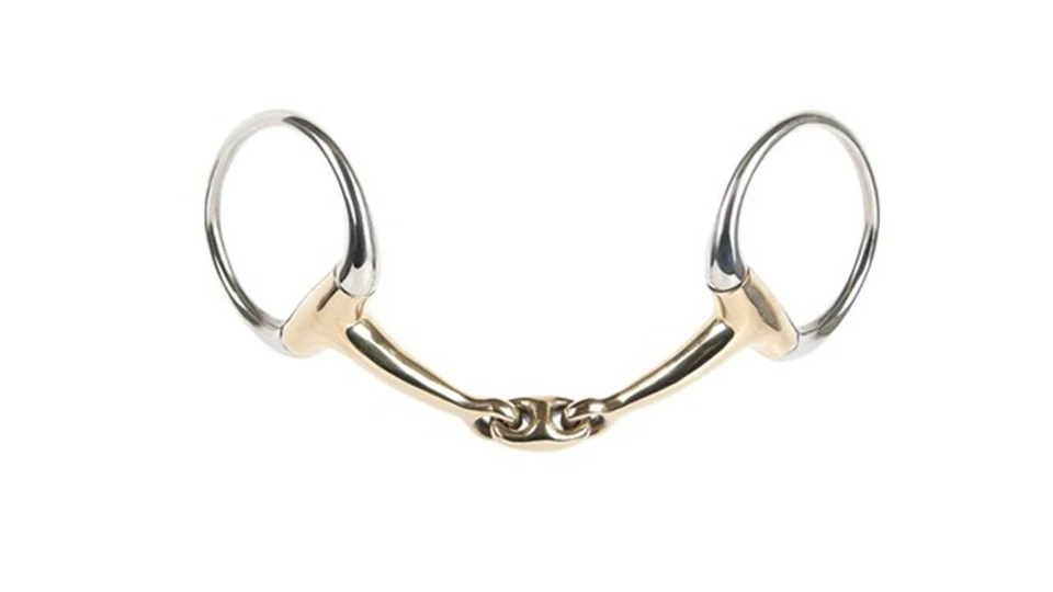 div. Gr. Olivenkopfgebiss doppelt gebrochen anatomisch Goldmessing Edelstahl