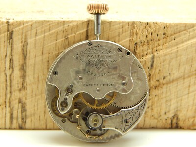 Antique Waltham Pocket watch movement 1s 9j Grade F circa 1889