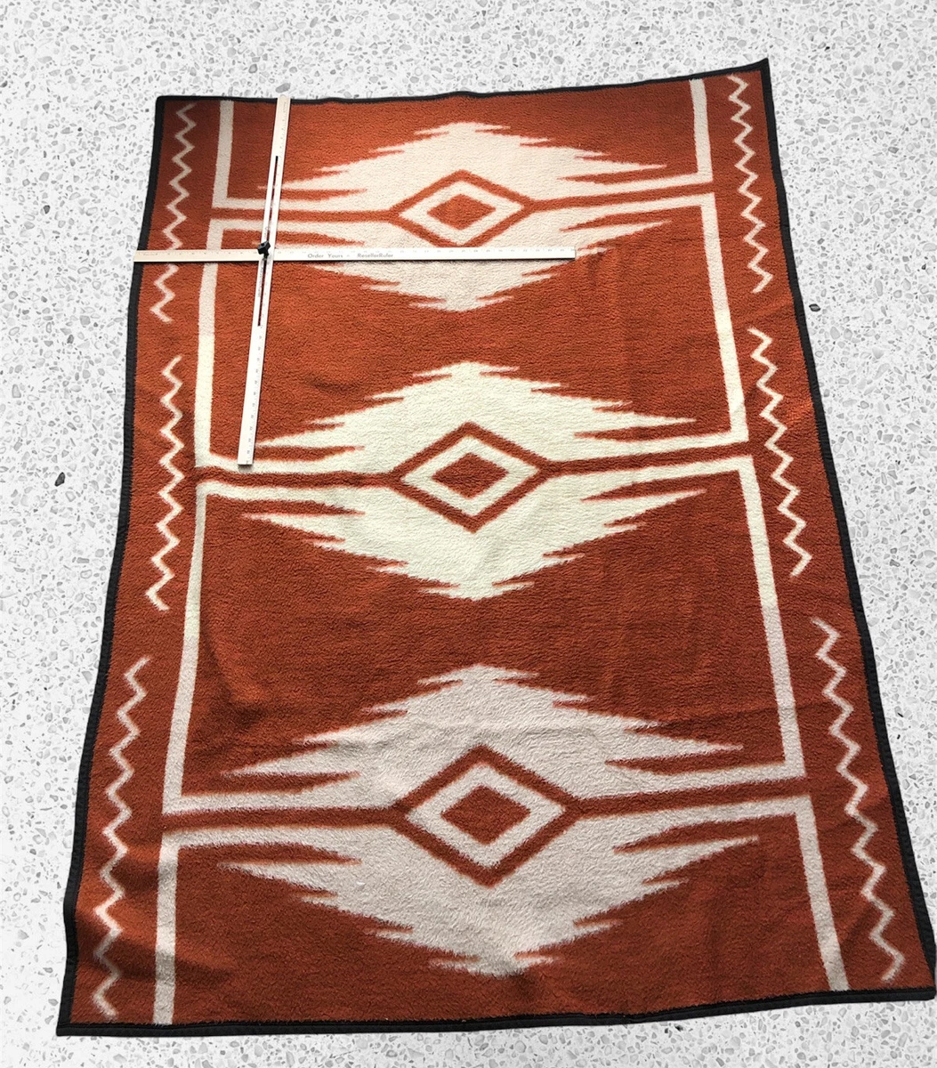 Vintage BIEDERLACK Blanket Throw Southwestern Aztec Made USA