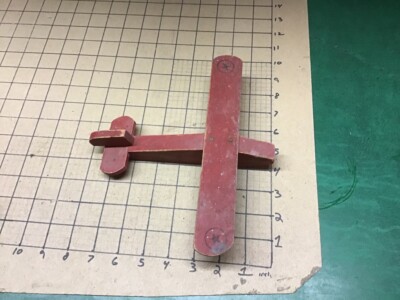 Vintage Original WWII era WOODEN AIRPLANE in red, neat