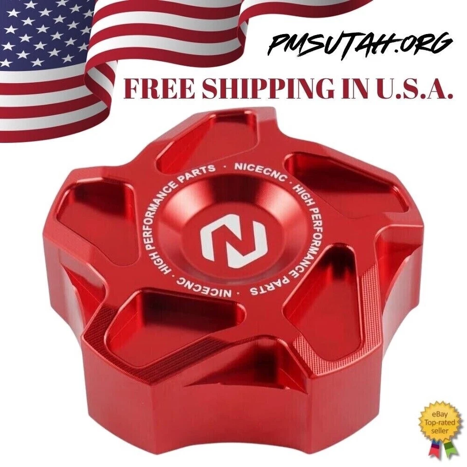 CNC Gas Cap 2014-2015 Polaris Scrambler XP 850 Fuel Petrol Tank Lid Aluminum Red - Image 2 of 4