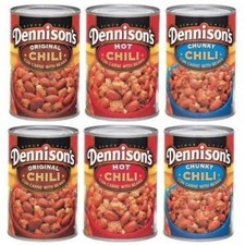 Dennison's Chili Con Carne 6 Bundle 2 Cans each Dennisons Hot Original Chunky