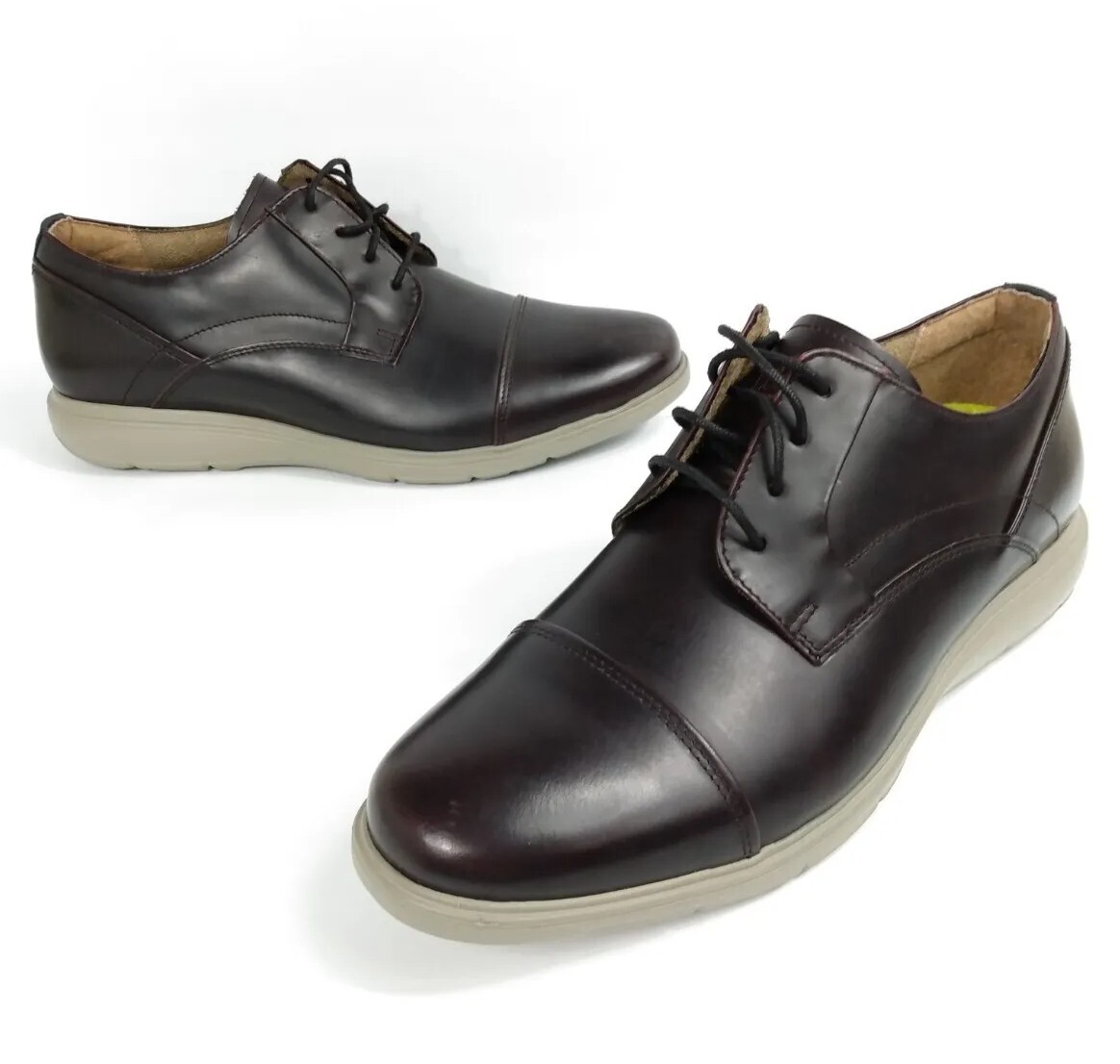 SAOLA Florsheim Men's Shoes Indio Cap Toe Leather Oxfords Burgundy 11621 Size 8.5 New