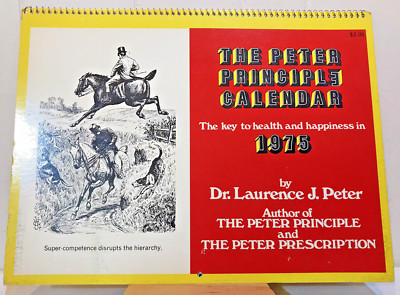 Vtg 1975 2025 The Peter Principle Calendar Key Health & Happiness Laurence Peter